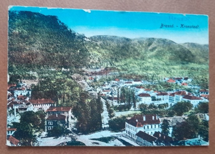 Carte postala, Brasov vedere general, perioada interbelica