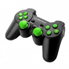 Controller Esperanza EGG107G Trooper cu vibratii, PC/PS3, Verde foto