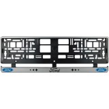 Set 2 bucati, suport numar inmatriculare argintiu Ford II