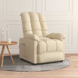 Cumpara ieftin Fotoliu de masaj, crem, material textil