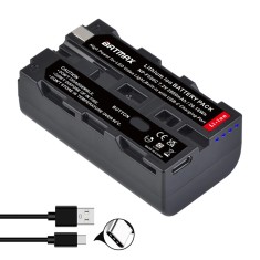 Acumulator BATMAX NP-F550 2800mAh cu port USB-C pentru camere video Sony, lampa video, monitor