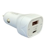 Cumpara ieftin Incarcator Priza Auto PD 20W cu Doua Porturi Usb Standard A, Usb C si Cablu Usb LDO-R30