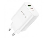INCARCATOR retea Borofone &quot;BN10&quot; , Quick Charge 65W, 1 x USB, 1 x USB Type-C, alb &quot;6974443388190&quot; (timbru verde 0.18 lei)
