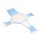 Suport textil cadita Baby Bath tip hamac-Culoare Albastru