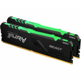 Memorie Desktop Kingston FURY Beast RGB, 16GB DDR4, 3600 MHz, CL17