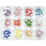 Cumpara ieftin Kit din 12 buc de decorații unghii, 5g - flori acrilice, INGINAILS