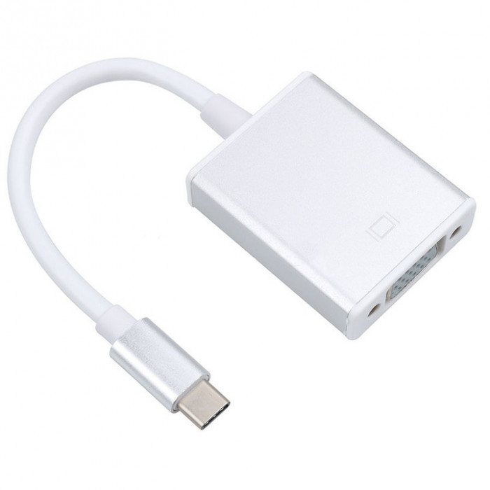 Adaptor Thunderbolt 3, USB-C USB 3.1 la VGA pentru Macbook, iMac Suporta Full HD