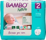 Scutece Ecolabel Nr. 2 pentru 3-6 kg, 30 bucati, Bambo Nature