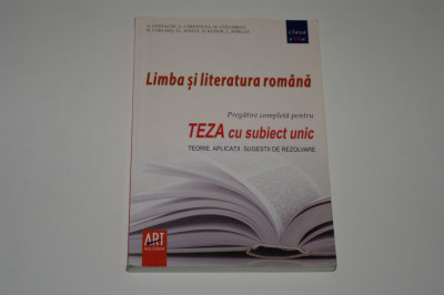 Limba si literatura romana -Teza cu subiect unic - Costache - Carstocea foto