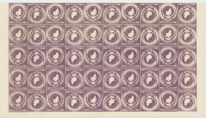 1946 ROMANIA Filarmonica George Enescu semicoala 50 timbre tete-beche MNH