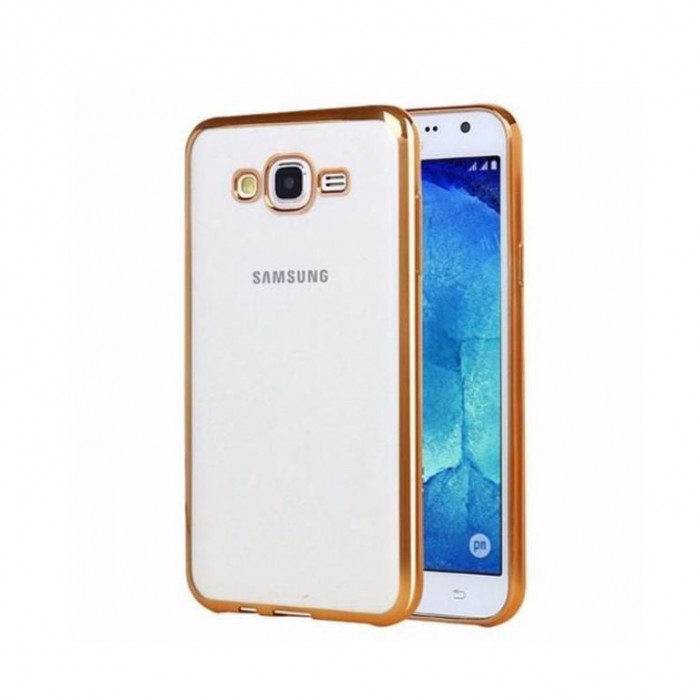 Husa Silicon Samsung Galaxy J7 2015 j700 Electroplacat Gold