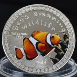 Burundi 5000 Franci 2014 UNC, Moneda cu Pește Clown, 40mm, Africa