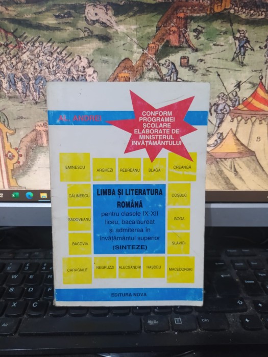Al. Andrei, Limba și literatura rom&acirc;nă, cl. IX-XII, bacalaureat Sinteze 1996 156
