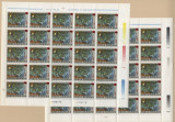 Romania 2000 van Gogh timbre in coli nestampilate cu supratipar, Nestampilat