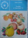Fructele si Importanta Lor - Andrei Gherghi, Ceres 1983, Stiinta si Tehnica, Carte Medicina Alternativa, 134 pagini