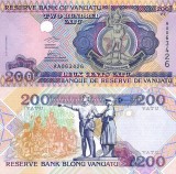 VANUATU █ bancnota █ 200 Vatu █ 1995 █ P-8a █ Serie AA █ UNC █ necirculata