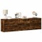 Gossi dulap tv cu led, stejar fumuriu, 180x34x50 cm, lemn prelucrat