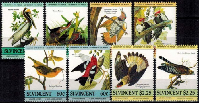 ST VINCENT 1985 FAUNA PASARI AUDUBON