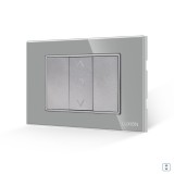 Cumpara ieftin Intrerupator mecanic pentru jaluzele Luxion, rama din sticla gri, 3M