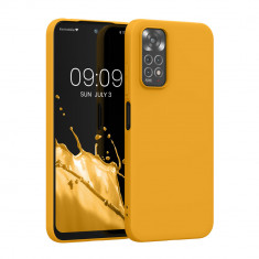 Husa kwmobile pentru Xiaomi Redmi Note 11/Redmi Note 11S, Silicon, Portocaliu, 57368.191