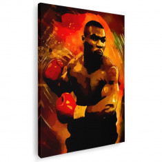 Tablou Mike Tyson boxer Tablou canvas pe panza CU RAMA 60x90 cm