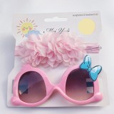 Set roz bentita si ochelari de soare - Little daisy (Marime Disponibila: 12-18, Superbaby