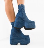 Botine dama Stelar Albastre