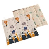 Covoras pentru Copii, Cyrax, cu 2 Fete, Model Padure/Elefanti, din XPE+PE, Impermeabil, Antiderapant, Protectie Termica, +3 Luni, Pliabil, 180 x 200 x