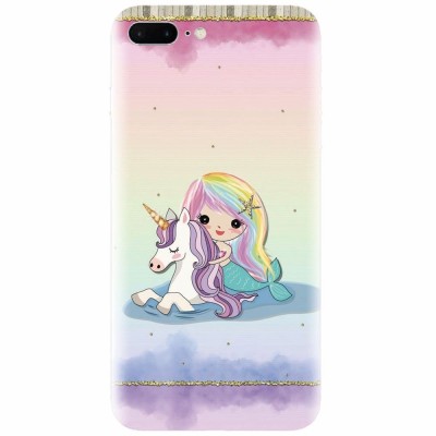 Husa silicon pentru Apple Iphone 8 Plus, Mermaid Unicorn Play foto