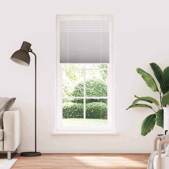 vidaXL Jaluzea plisată gri deschis 85x200cm Lățime țesătură 84,4 cm