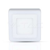 Panou LED Patrat 6W+2W Alb rece EMC+CR80 V-Tac SKU-4924 VT-809