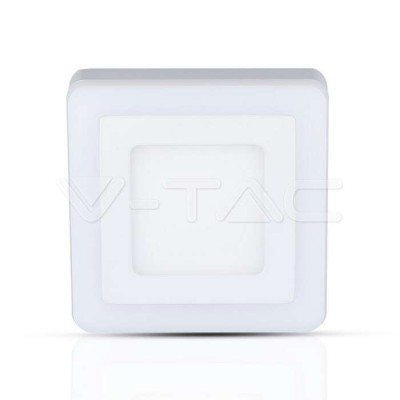 Panou LED Patrat 6W+2W Alb rece EMC+CR80 V-Tac SKU-4924 VT-809 foto