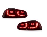 Set lampa spate VW GOLF VI (5K), 10.2008-, partea stanga, dynamic indicator; LED; rosu, fumuriu; TUNING; interior, exterior,