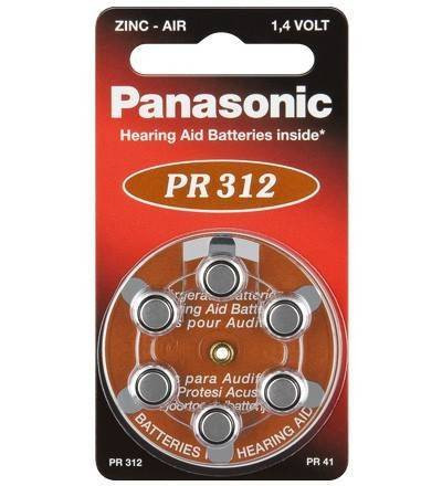 Baterii aparate auditive PR312 Panasonic 6buc