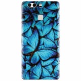 Husa silicon pentru Huawei P9, Blue Butterfly 101