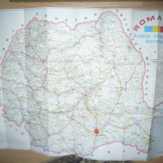 Harta Turistica Rutiera a Romaniei , dim. = 93x67cm