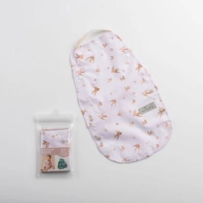Baveta bebelusi 2 in 1 Miniware Catch &amp;amp; Cover, Golden Swallow foto