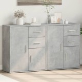 Gossi dulapuri, 2 buc., gri beton, 60x31x70 cm, lemn prelucrat