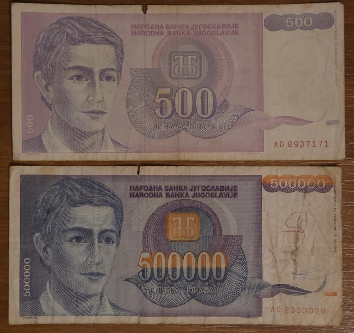 Lot 2: Bancnote Iugoslavia