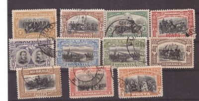 1906 - Carol I 40 de ani de domnie, serie stampilata cu 25bani eroarea de culoare foto