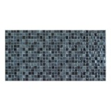 Faianta baie / bucatarie Trend, 25 x 50 cm, lucioasa, negru, aspect mozaic