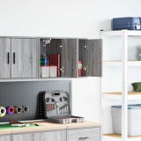 VidaXL Dulapuri de perete de garaj 2 buc. Lemn prelucrat gri Sonoma