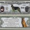 SUA = FANTASY NOTE = CAINE LUP , GERMAN SHEPHERD - 2016 - UNC / SERIA DOG LOVER