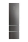Combina frigorifica HAIER 3D 60 Seria 5 HTW5620CNMP, 414 l, Clasa C, No Frost, Iluminare LED, H 205 cm (Negru/Inox)