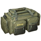 Geanta Pescuit Crap Baracuda B25, 60x33x31 cm, Verde, Accesorii, Compartimente, Nylon 600D, Fund Impermeabil