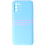 Husa Silicon Samsung Galaxy M02s Albastru Light Blue - Protectie Telefon Premium