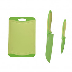 Set cutite 3 piese Peterhof PH-22327, inox, Verde foto