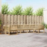 vidaXL Set de canapele de exterior cu pernă 7 pcs Alb și Bej 3386957