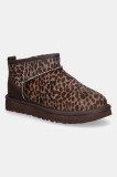 UGG cizme de zapada din piele intoarsa Classic Ultra Mini Caspian culoarea maro, 1158328-BCDR