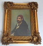 Jan Baptist Huysmans "Portretul lui Ben Mohammed" ulei pe carton Paris, 1891